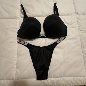 Victoria’s Secret Black Bra and Panty Set